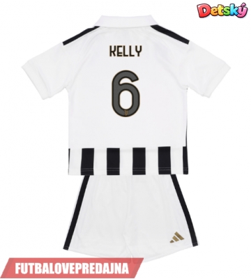 Lacne Dětský Futbalové dres Juventus Lloyd Kelly #6 2026-27 Krátky Rukáv - Domáci (+ trenírky)